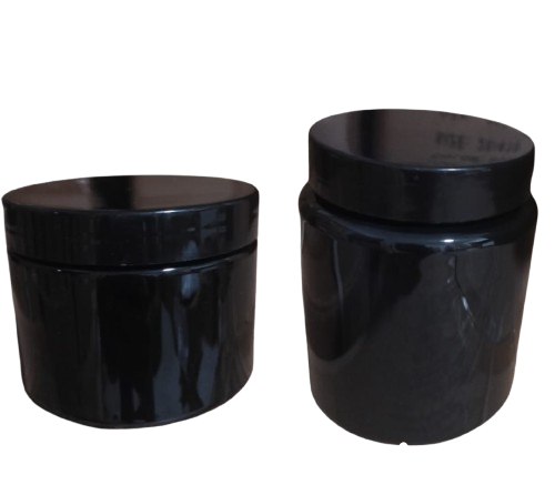 Glossy Premium Black PET Jars in Bahrain